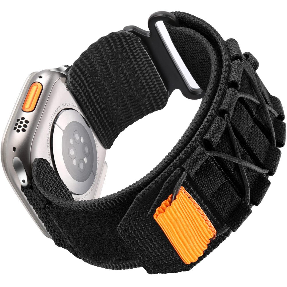 Watch Band Apple Watch Series 41mm - 40mm - 38mm Nylon Woven Magic Tape Strap - Black#serie_3