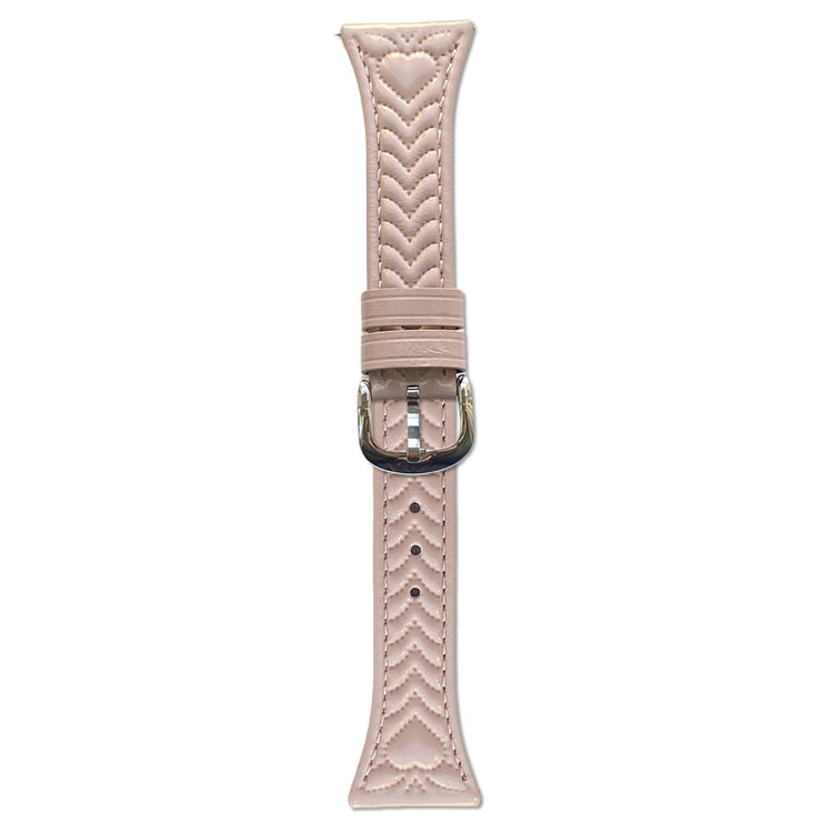 20mm Watch Band Huawei Watch GT 3 42mm Heart Pattern Embossed Genuine Leather Strap - Pink#serie_6