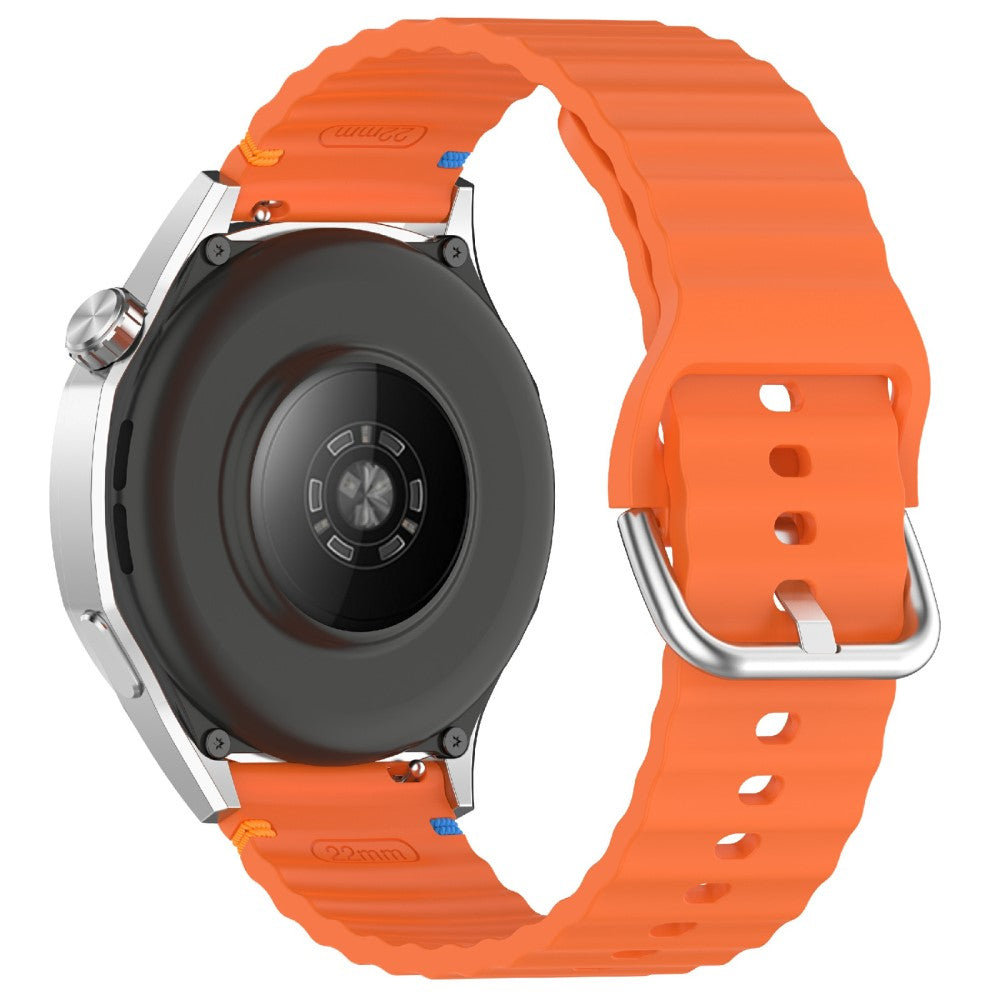 22mm Silicone Band Samsung Galaxy Watch 46mm Wave Design Watch Strap - Orange#serie_3