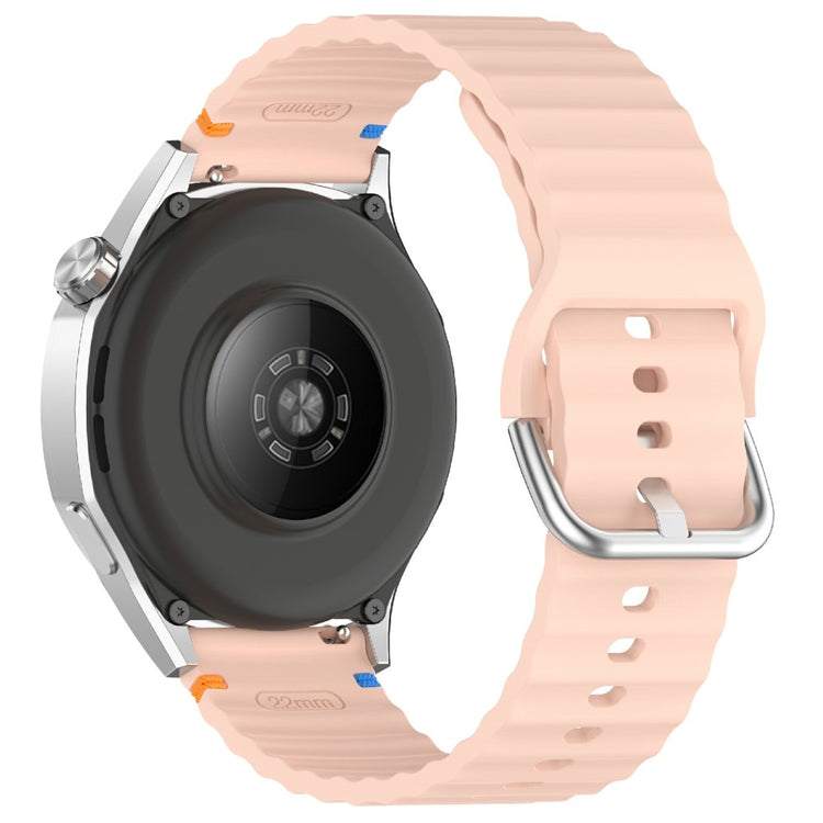 22mm Silicone Band Samsung Galaxy Watch 46mm Wave Design Watch Strap - Pink#serie_4