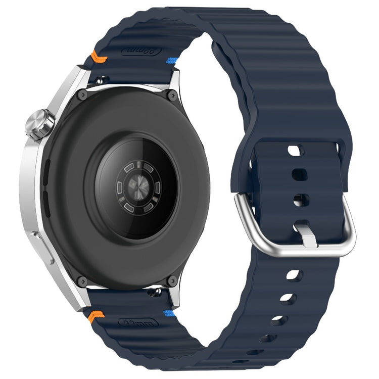 22mm Silicone Band Samsung Galaxy Watch 46mm Wave Design Watch Strap - Midnight Blue#serie_10