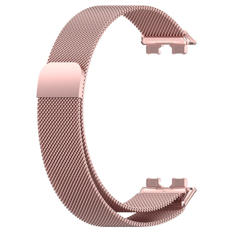 Huawei Band 10 Magnetic Milanese Metal Watch Strap Stainless Steel Replacement Band - Rose Pink#serie_3