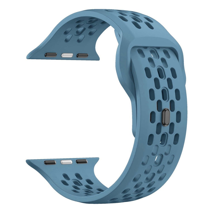 Watch Band Apple Watch Series 41mm - 40mm - 38mm Holes Design Silicone Wrist Strap - Blue#serie_3