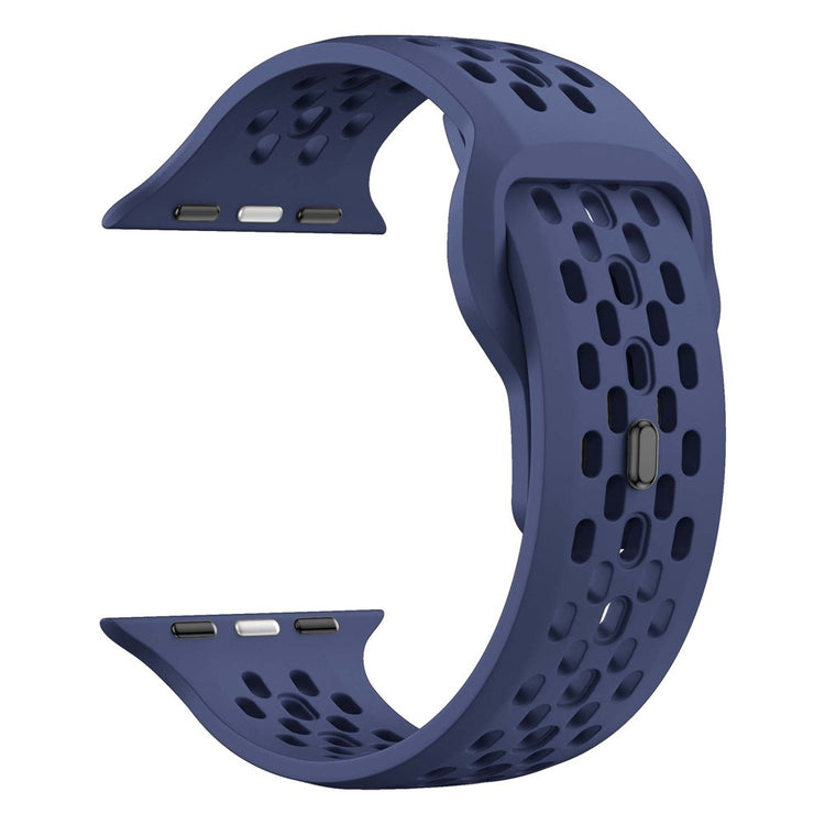 Watch Band Apple Watch Series 41mm - 40mm - 38mm Holes Design Silicone Wrist Strap - Midnight Blue#serie_4