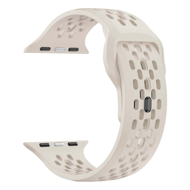 Watch Band Apple Watch Series 41mm - 40mm - 38mm Holes Design Silicone Wrist Strap - Starlight#serie_10