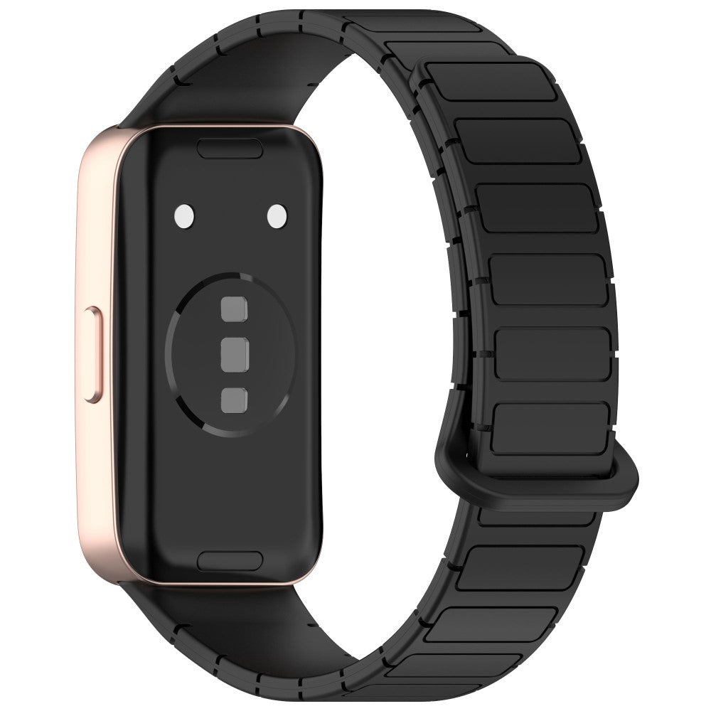 Silicone Watch Band Huawei Band 10 NFC / 10 / 9 NFC / 9 / 8 NFC / 8 Replacement Magnetic Wrist Strap - Black#serie_5