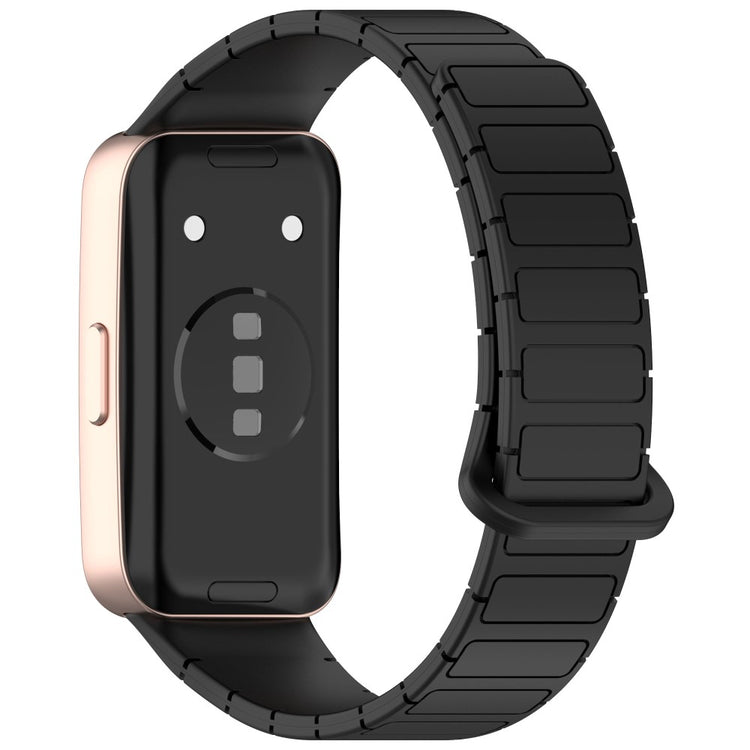 Silicone Watch Band Huawei Band 10 NFC / 10 / 9 NFC / 9 / 8 NFC / 8 Replacement Magnetic Wrist Strap - Black#serie_5