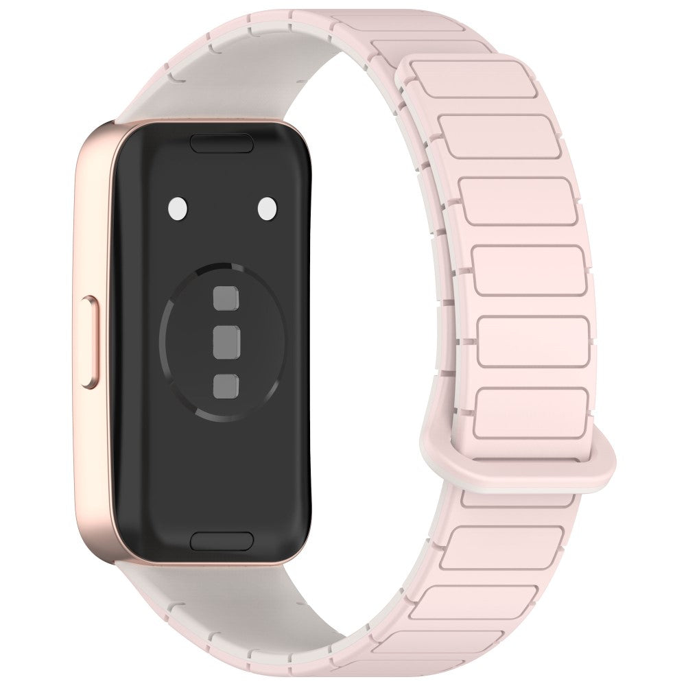 Silicone Watch Band Huawei Band 10 NFC / 10 / 9 NFC / 9 / 8 NFC / 8 Replacement Magnetic Wrist Strap - Pink+Starlight#serie_8