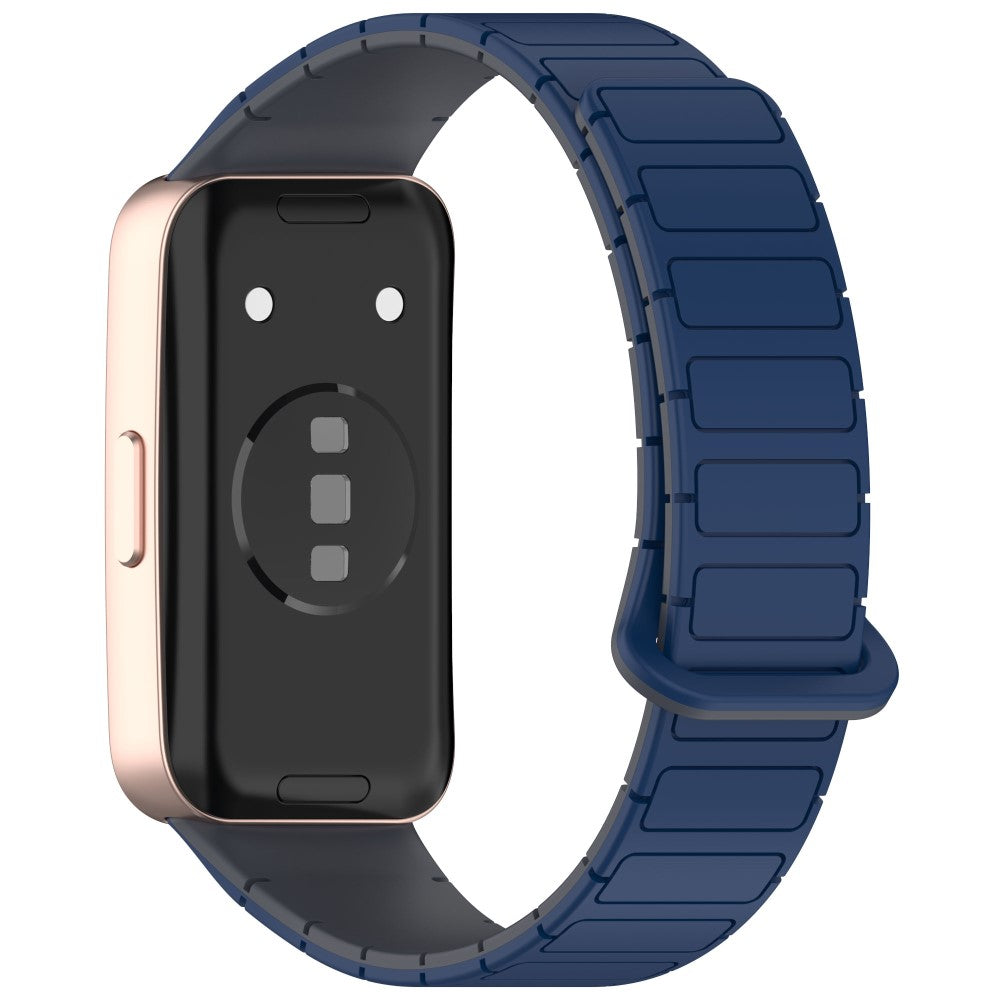 Silicone Watch Band Huawei Band 10 NFC / 10 / 9 NFC / 9 / 8 NFC / 8 Replacement Magnetic Wrist Strap - Midnight Blue+Black#serie_9