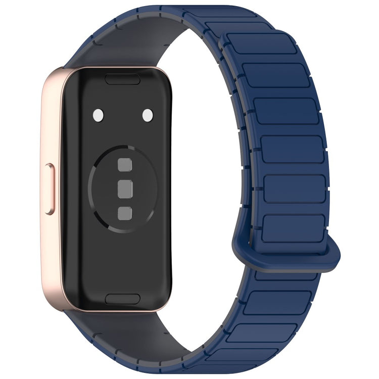 Silicone Watch Band Huawei Band 10 NFC / 10 / 9 NFC / 9 / 8 NFC / 8 Replacement Magnetic Wrist Strap - Midnight Blue+Black#serie_9