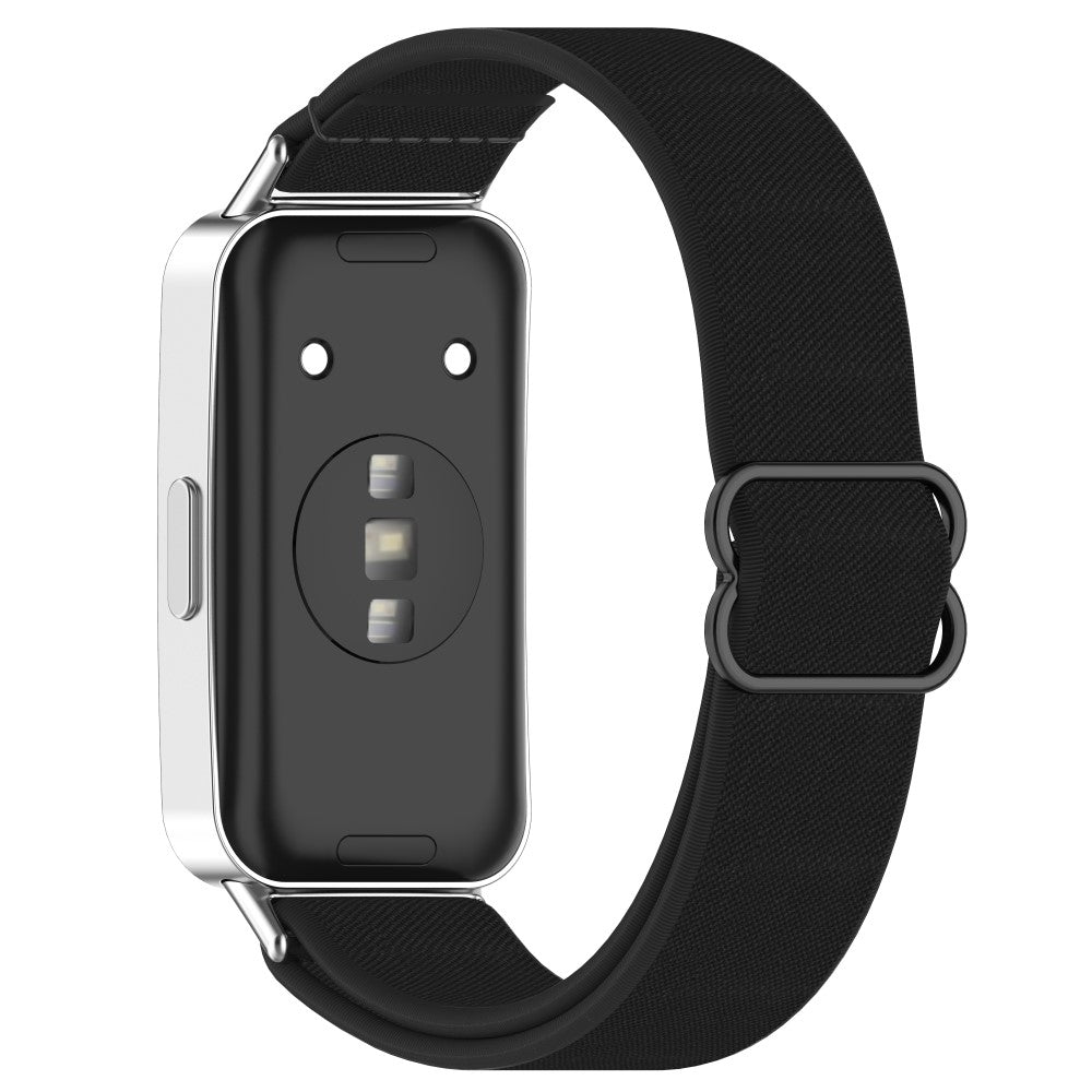 Watch Band Huawei Band 10 NFC / 10 / 9 NFC / 9 / 8 NFC / 8 Nylon Elastic Braided Strap - Black#serie_1