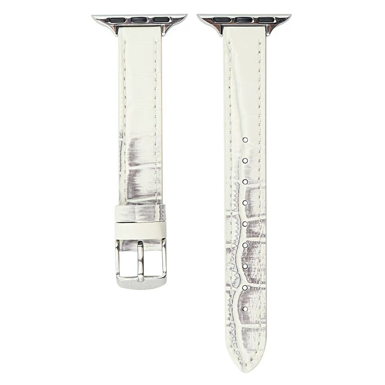 Leather Watch Strap Apple Watch Series 41mm - 40mm - 38mm Crocodile Texture Wrist Band - Style 2#serie_3