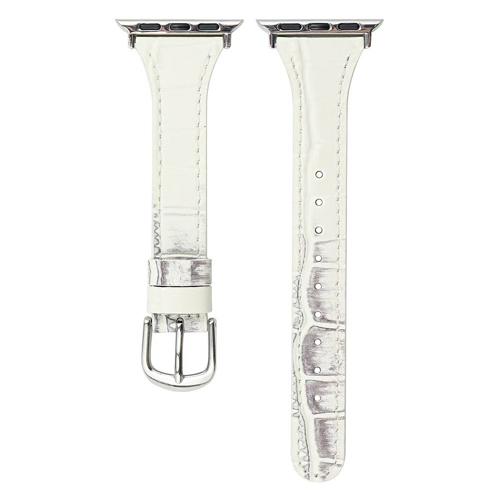 Leather Watch Strap Apple Watch Series 41mm - 40mm - 38mm Crocodile Texture Wrist Band - Style 4#serie_4