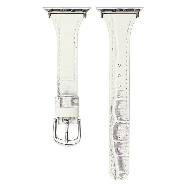 Leather Watch Strap Apple Watch Series 41mm - 40mm - 38mm Crocodile Texture Wrist Band - Style 4#serie_4