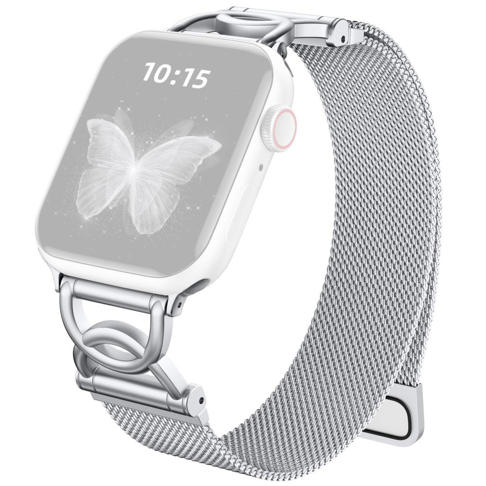 Watch Band Apple Watch Series 41mm - 40mm - 38mm DC-Shape Magnetic Clasp Stainless Steel Metal Strap - Silver#serie_1