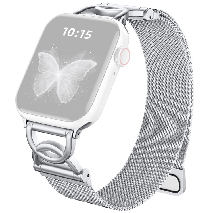 Watch Band Apple Watch Series 41mm - 40mm - 38mm DC-Shape Magnetic Clasp Stainless Steel Metal Strap - Silver#serie_1