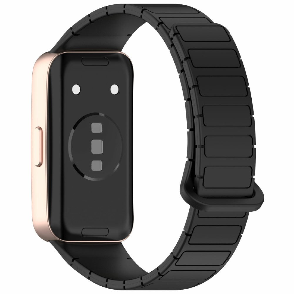 Silicone Watch Band Huawei Band 10 / 9 / 8 Magnetic Dual Color Replacement Strap - Black#serie_1