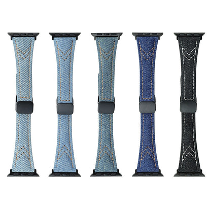 Rigtigt Cool Metal Og Nylon Universal Rem passer til Apple Smartwatch - Sort#serie_5
