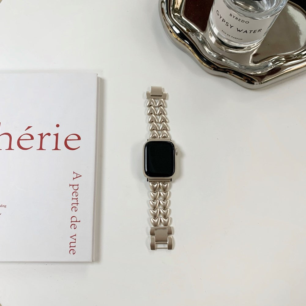 Solid Metal Universal Rem passer til Apple Smartwatch - Hvid#serie_4