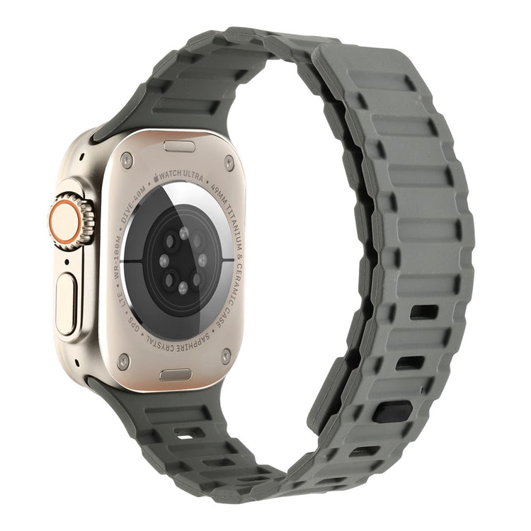 Meget Pænt Metal Og Silikone Universal Rem passer til Apple Smartwatch - Sølv#serie_12