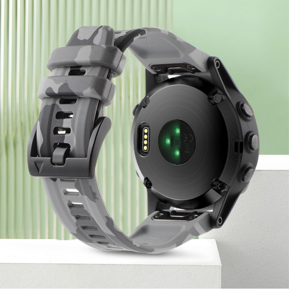 Helt Vildt Pænt Metal Og Silikone Universal Rem passer til Smartwatch - Sølv#serie_1