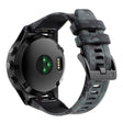 Silicone Camouflage Pattern Watch Band for Garmin Fenix 7/6 - Camouflage Grey