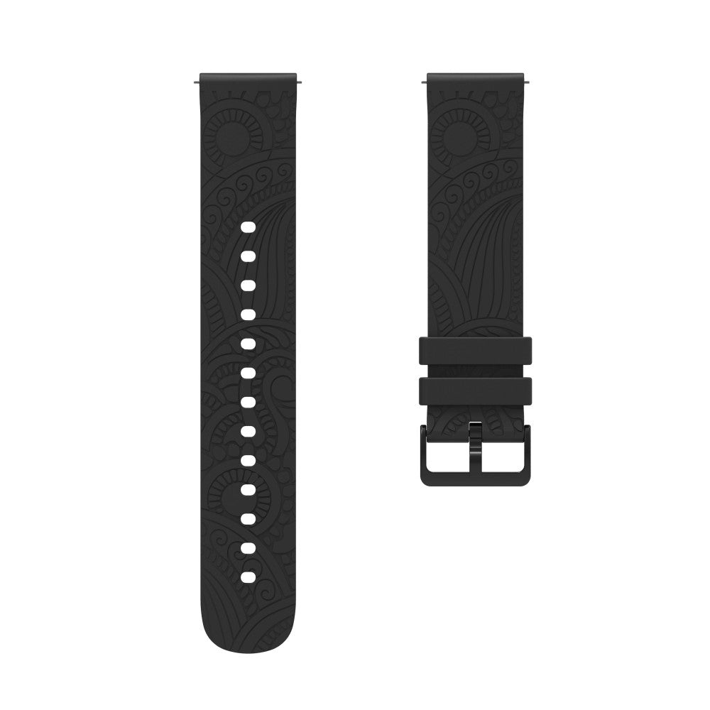 Super Slidstærk Silikone Universal Rem passer til Smartwatch - Sort#serie_2