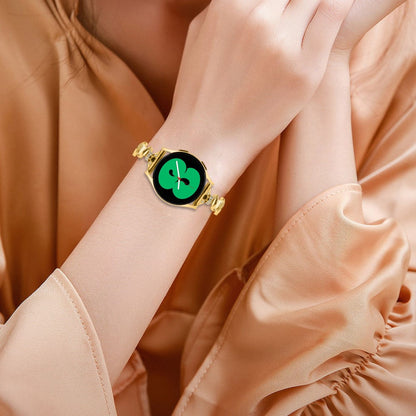 Kønt Metal Og Rhinsten Universal Rem passer til Samsung Smartwatch - Guld#serie_2