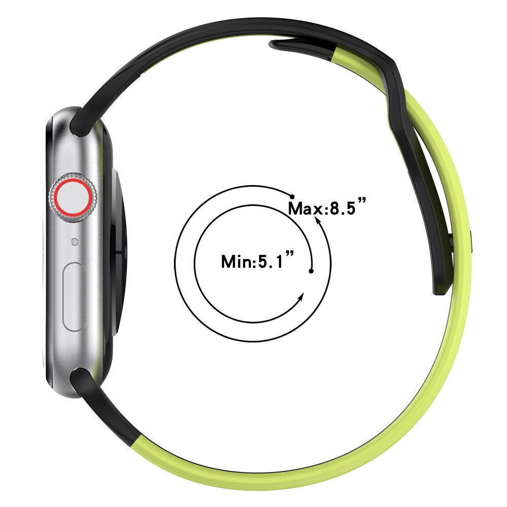 Watch Band Apple Watch Universal 49mm/45mm/44mm/42mm Dual-color Silicone Strap - Black / White#serie_4
