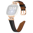 Fitbit Versa 3 / Versa 4 / Sense / Sense 2 Rose Gold Buckle Watch Band Crown Rhinestone Wrist Strap