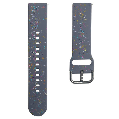Samsung Galaxy Watch3 45mm / Huawei Watch GT Watch Band 22mm Silicone Pattern Sport Strap - Blue Grey#serie_1