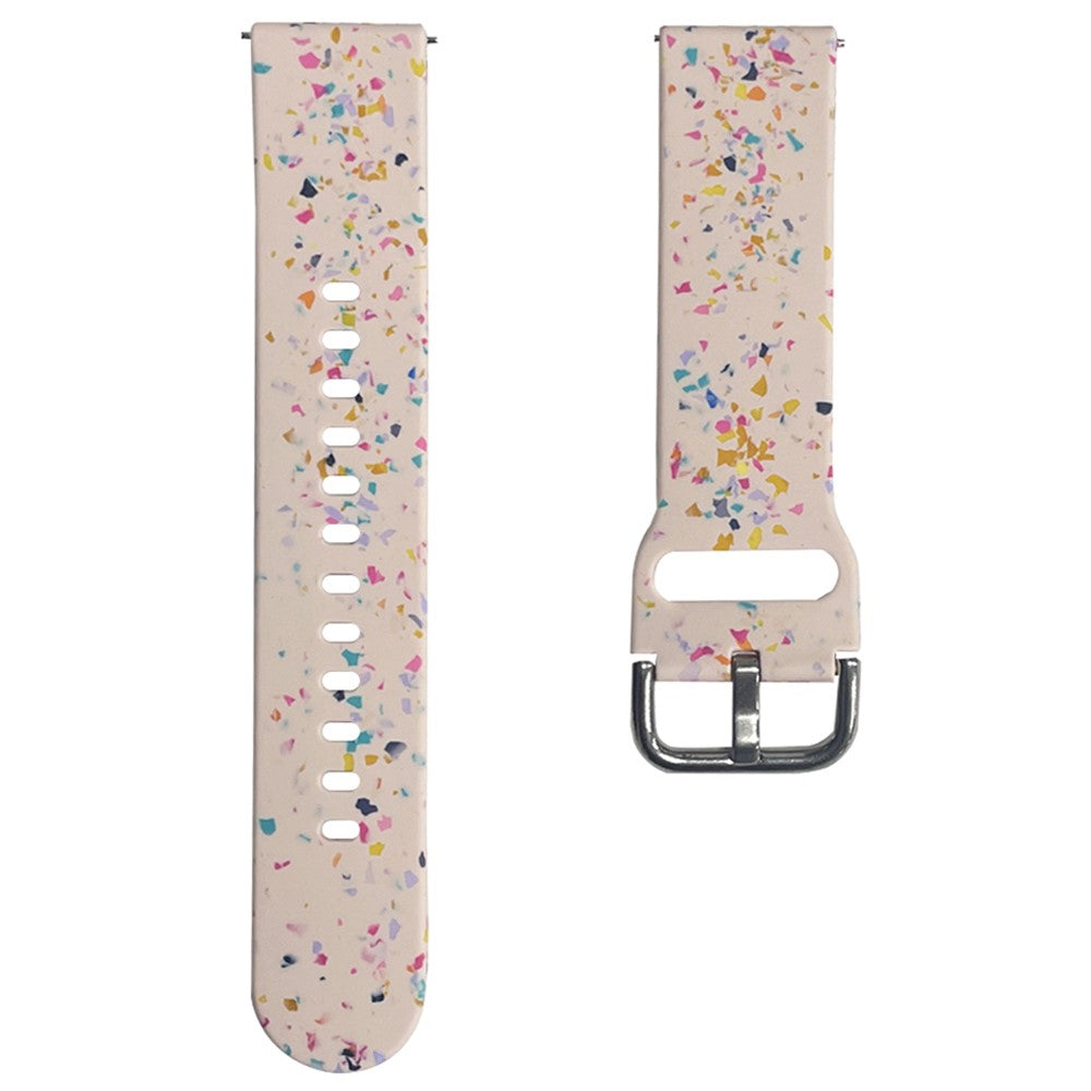Samsung Galaxy Watch3 45mm / Huawei Watch GT Watch Band 22mm Silicone Pattern Sport Strap - Pink#serie_2