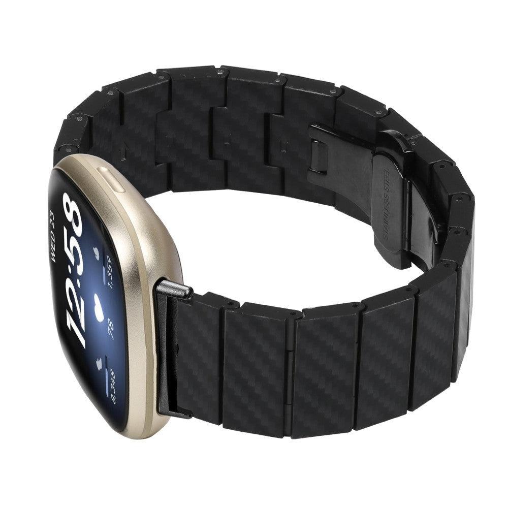 Udsøgt Metal Universal Rem passer til Fitbit Sense 1 / Fitbit Versa 3 - Sort#serie_148