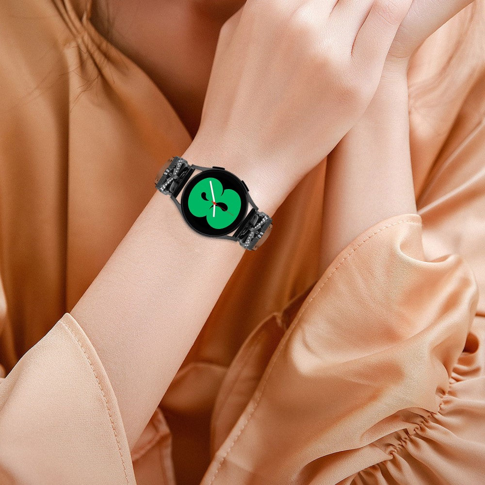 Fantastisk Kunstlæder Og Rhinsten Universal Rem passer til Smartwatch - Brun#serie_6