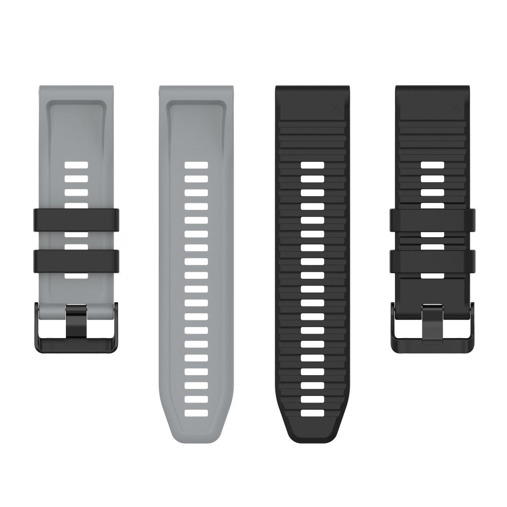 Super Nydelig Silikone Universal Rem passer til Smartwatch - Sølv#serie_5