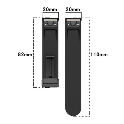 Garmin Fenix 7S / 6S Pro / 5S Plus / Instinct 2S Silicone Watch Bands Silver Buckle 20mm Magnetic Strap - Olive Green#serie_5