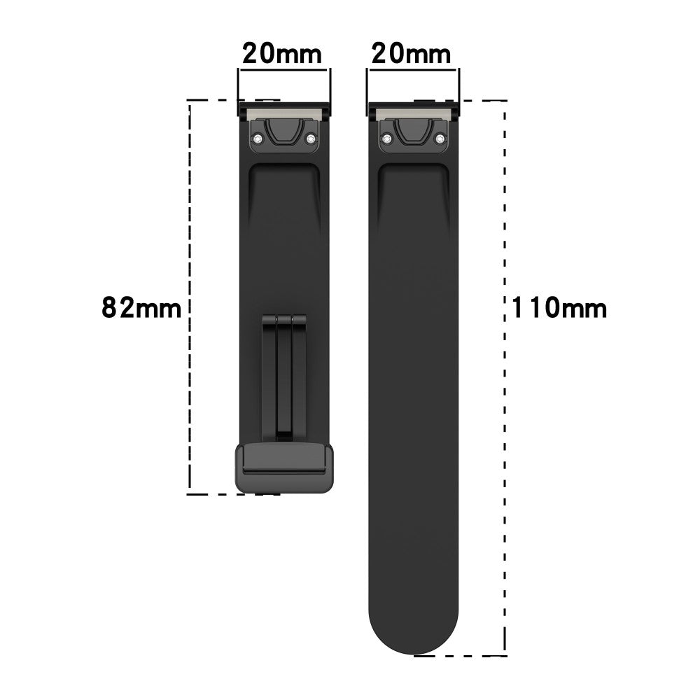 Garmin Fenix 7S / 6S Pro / 5S Plus / Instinct 2S Silicone Watch Bands Silver Buckle 20mm Magnetic Strap - Blue#serie_6