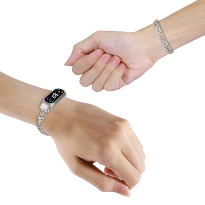 Xiaomi Smart Band 8 Watch Bracelet Rhinestones Decor Metal Strap Replacement - Starlight Color#serie_3