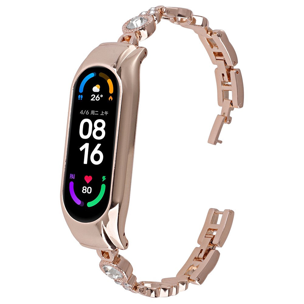 Mega Pænt Rhinsten Universal Rem passer til Smartwatch - Pink#serie_2