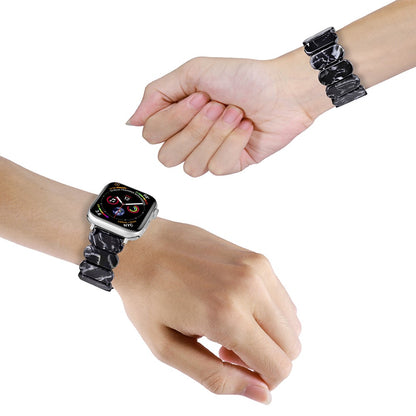 Watch Band Apple Watch Ultra 2 Ultra 49mm / 45mm / 44mm / 42mm Elastic Resin Strap - Black Mix#serie_6