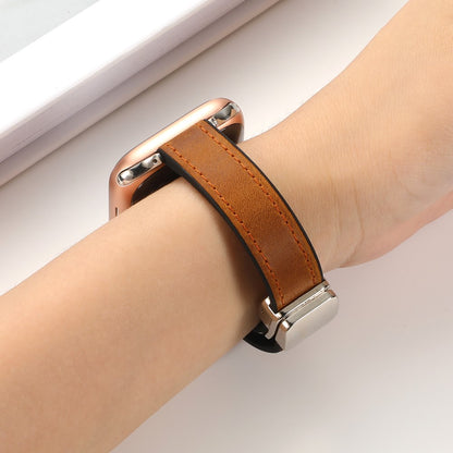 Super Godt Kunstlæder Universal Rem passer til Apple Smartwatch - Brun#serie_11