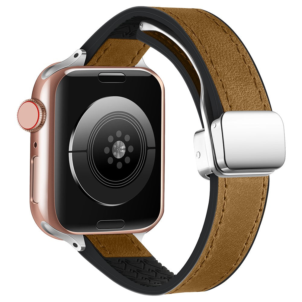 Rigtigt Kønt Kunstlæder Universal Rem passer til Apple Smartwatch - Brun#serie_1