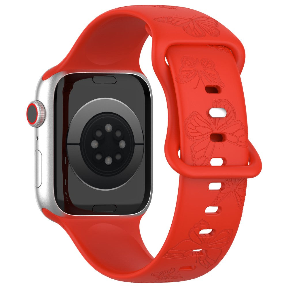 Mega Holdbart Silikone Universal Rem passer til Apple Smartwatch - Rød#serie_1