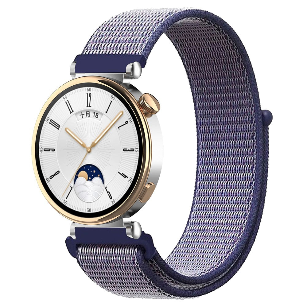 Huawei Watch GT 4 41mm / Garmin Venu 3S Watch Band 18mm Nylon Loop Adjustable Wrist Strap - Midnight Blue#serie_18