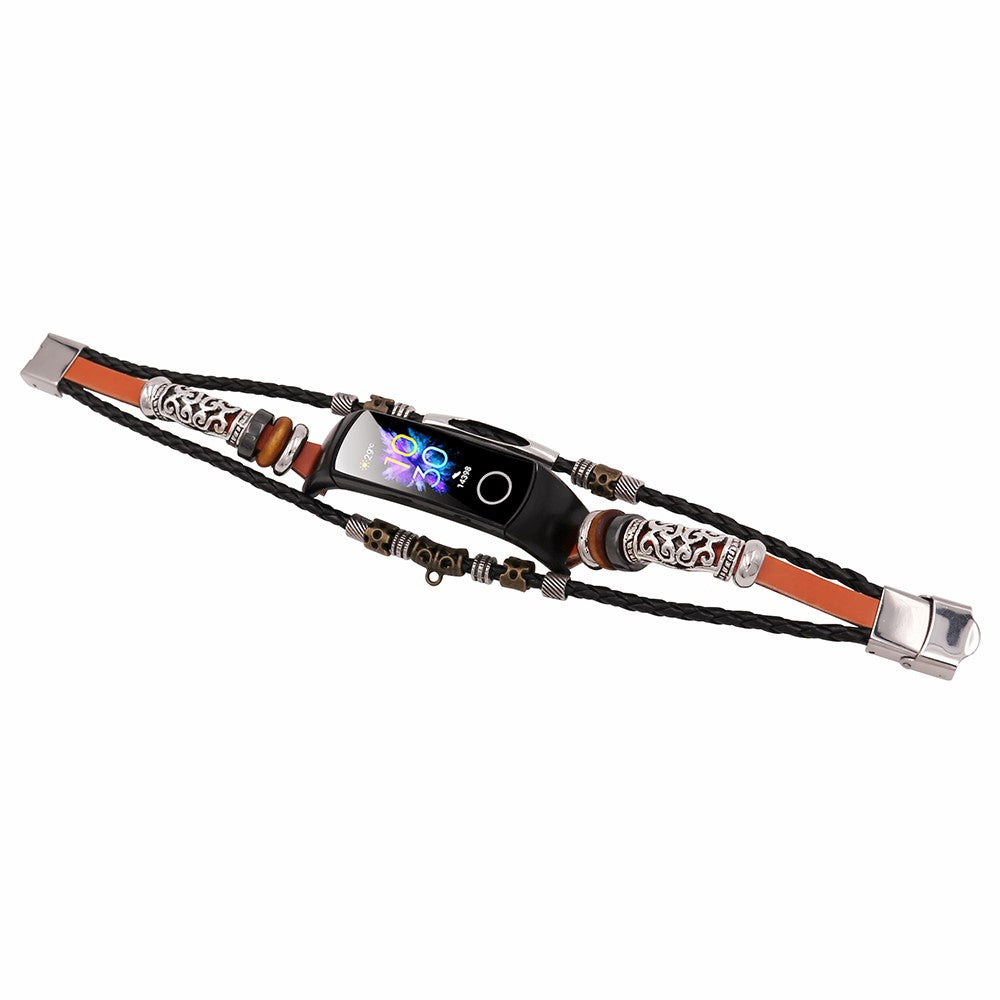 Kunstlæder Universal Rem passer til Huawei Honor Band 4 / Honor Band 5 - Brun#serie_2