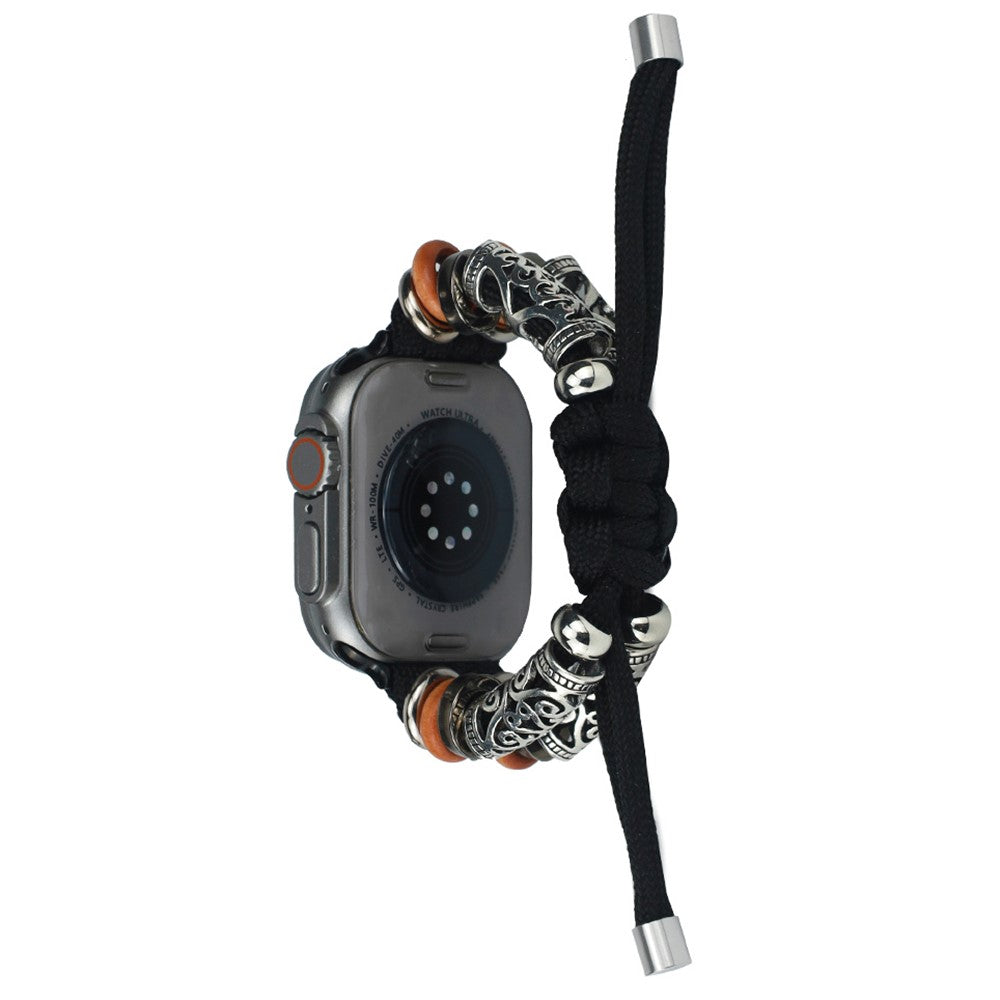 Rigtigt Holdbart Nylon Universal Rem passer til Apple Smartwatch - Sort#serie_1
