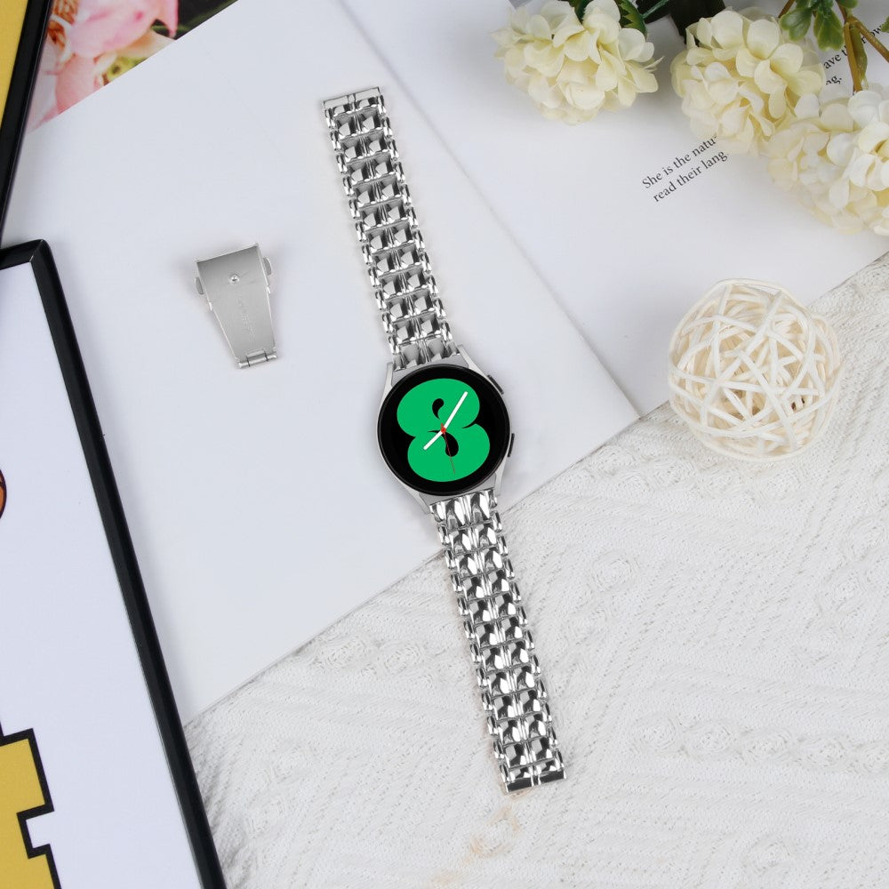 Holdbart Metal Universal Rem passer til Samsung Smartwatch - Sølv#serie_4
