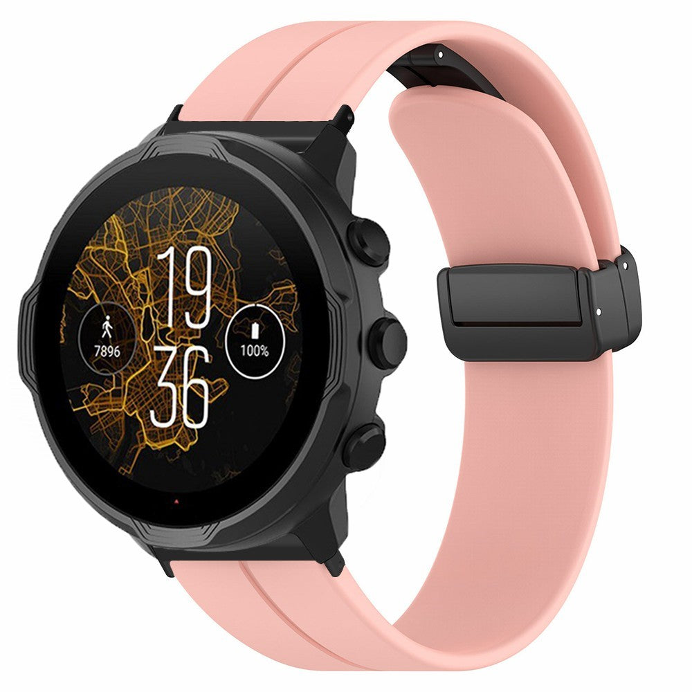 Suunto Spartan Sport Wrist HR Baro / Suunto 7 Silicone Wrist Strap 24mm Watch Band (Thick Spring Bar) - Pink#serie_3