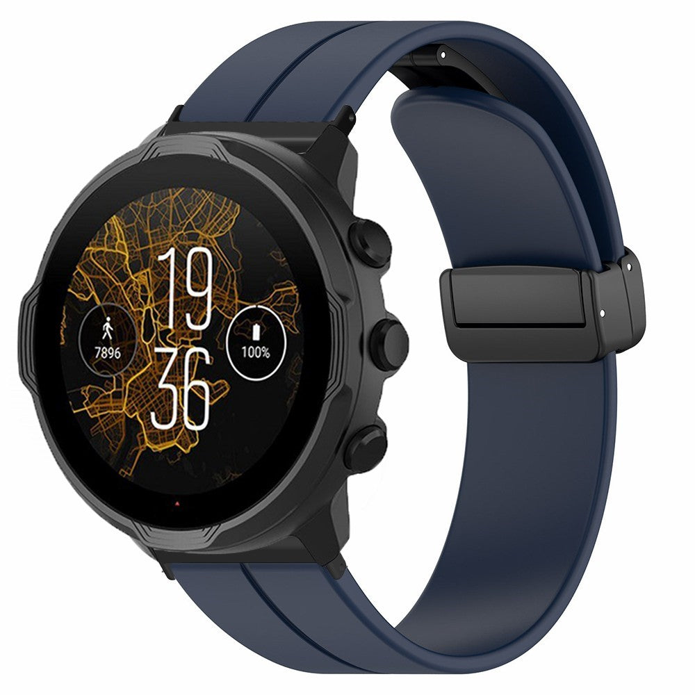 Suunto Spartan Sport Wrist HR Baro / Suunto 7 Silicone Wrist Strap 24mm Watch Band (Thick Spring Bar) - Midnight Blue#serie_9