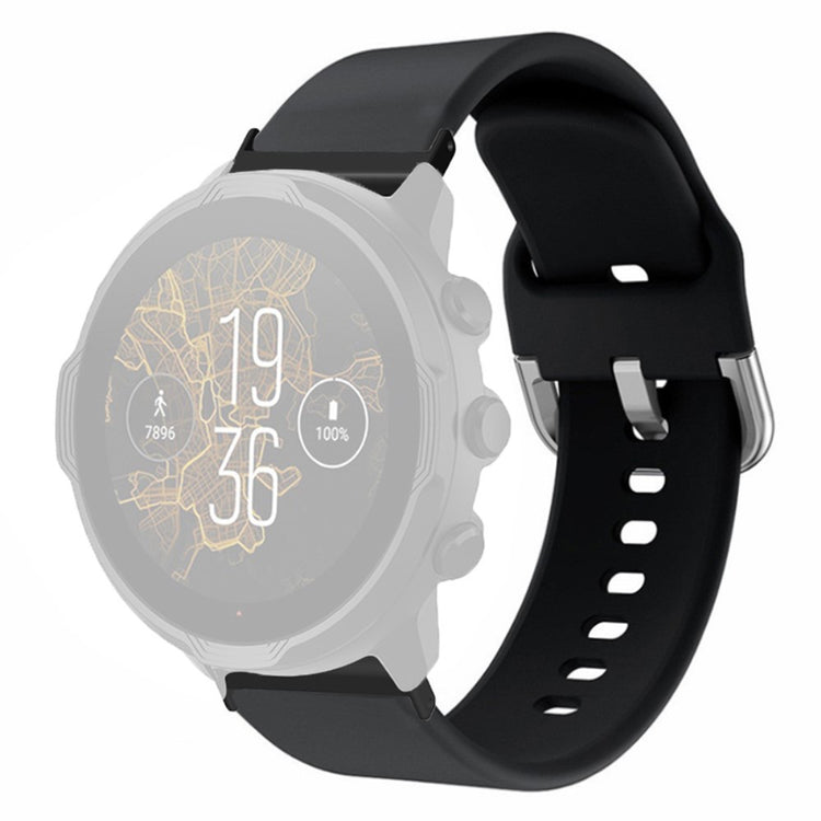 Meget Cool Silikone Universal Rem passer til Smartwatch - Sort#serie_7